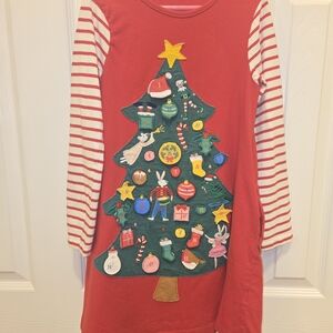 Mini Boden Red Holiday Dress 8y